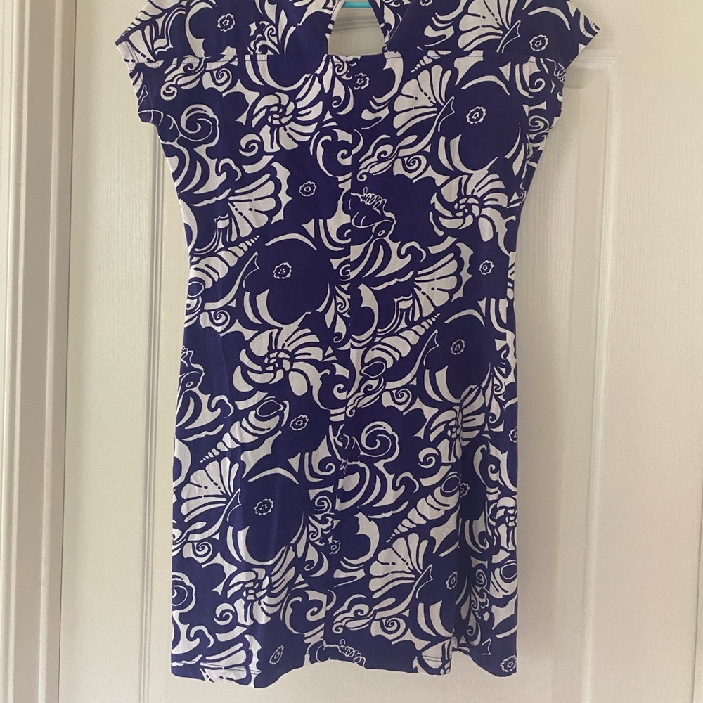 Lilly Pulitzer Purple & White T-shirt Dress - Picture 5 of 9